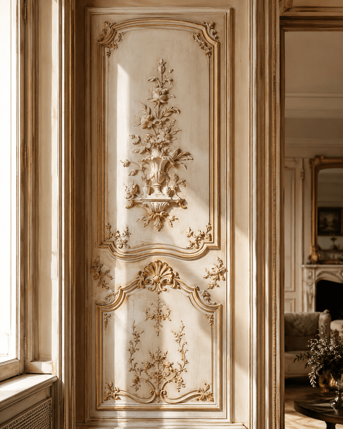 Boiserie d'apparat du XVIIIᵉ siècle sculptée par AC Boiseries