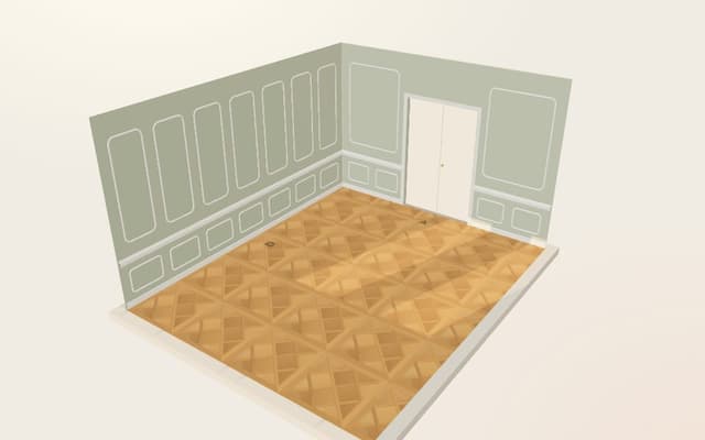 Salle à manger Louis XV : rendu du simulateur 3D