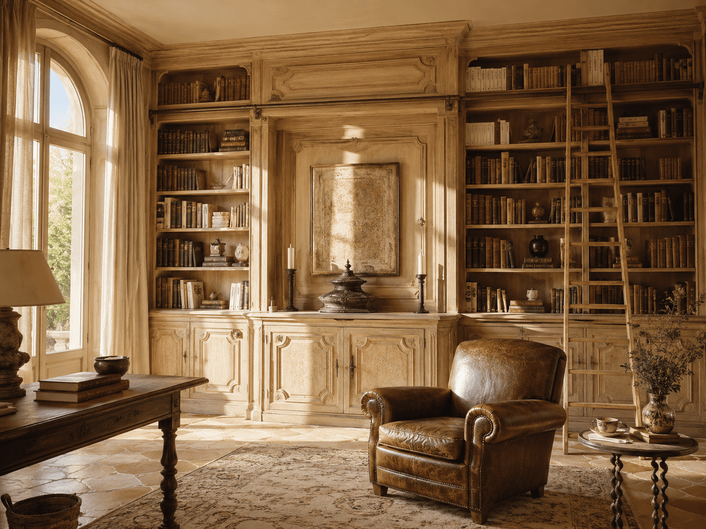 Setting: Villa Méditerranée, Library boiseries