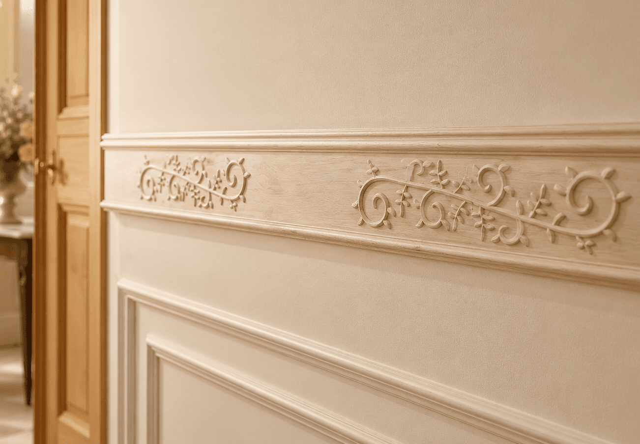 Chair rails & friezes — ambiance view